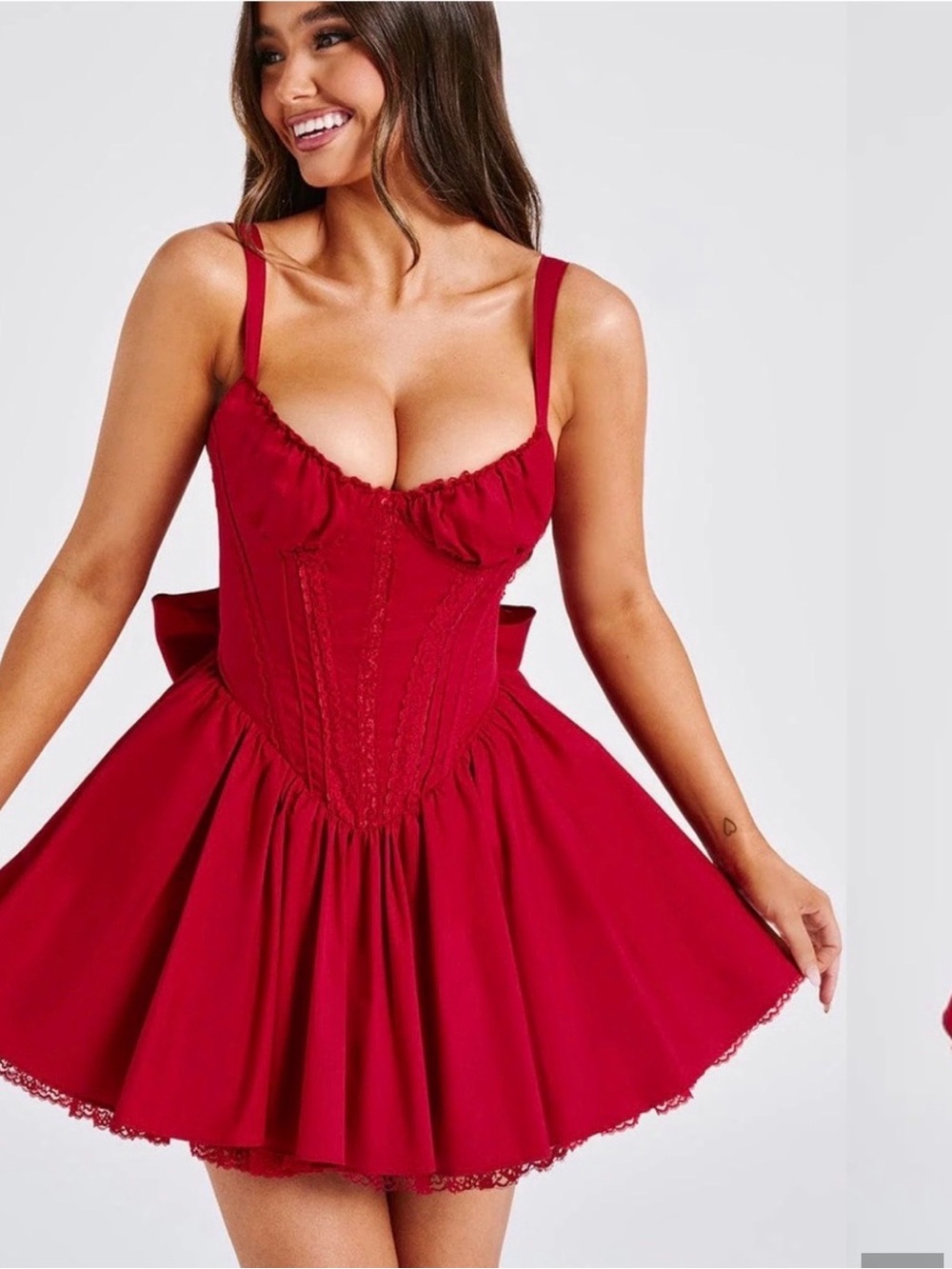 Babyboo red short dress with bow